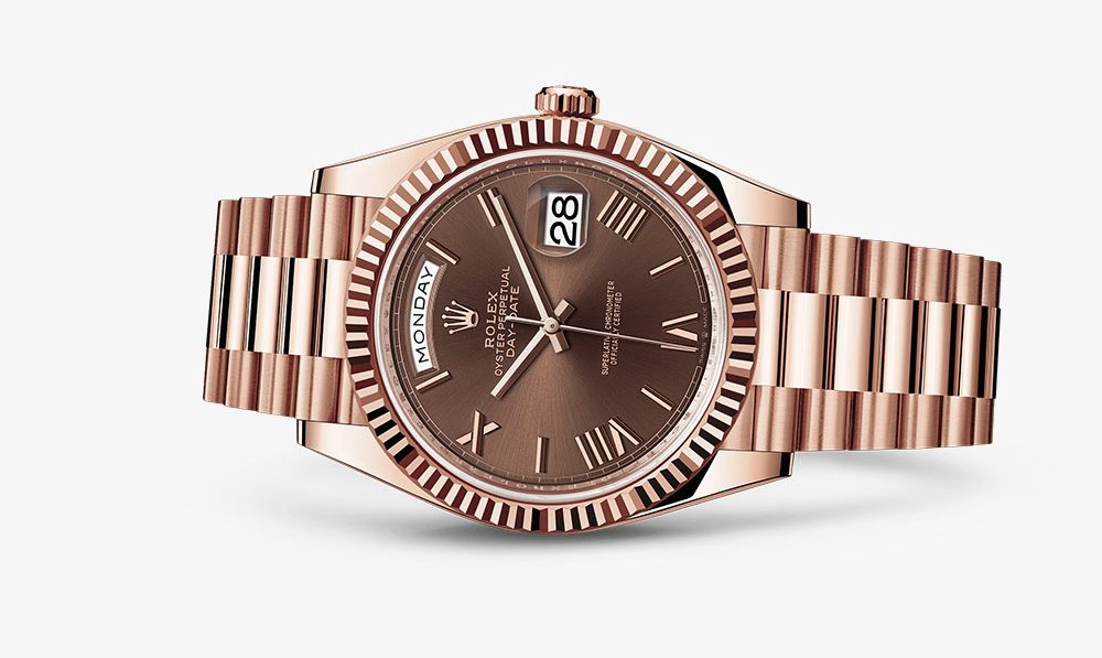 Rolex Oyster Perpetual Day-Date Brown Dial Men's Watch RLX-BW-654