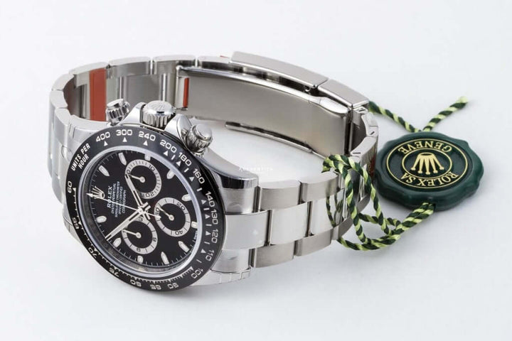 Trendy Black Dial Silver Stainless Strap Watch For Men 126611-LN