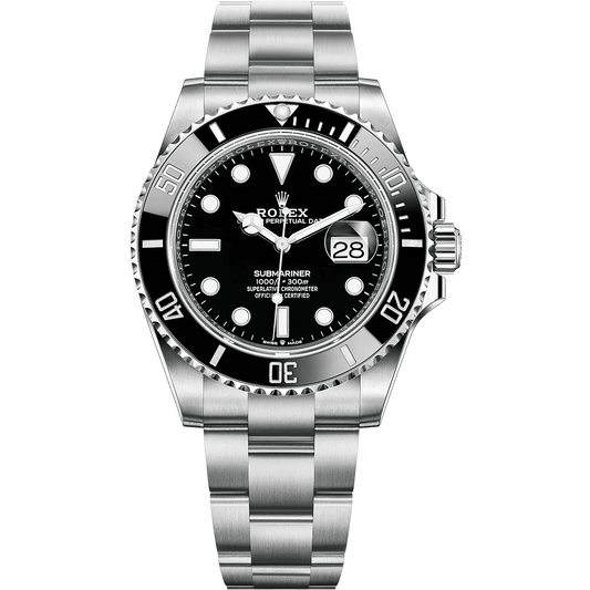 RLX Submariner Quartz Full Black Dial Metal Men's Watch