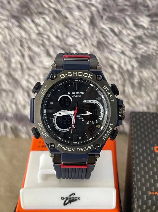 Casio G-Shock Analog-Digital Black Dial x Blue Strap Men's Watch-GS-6072