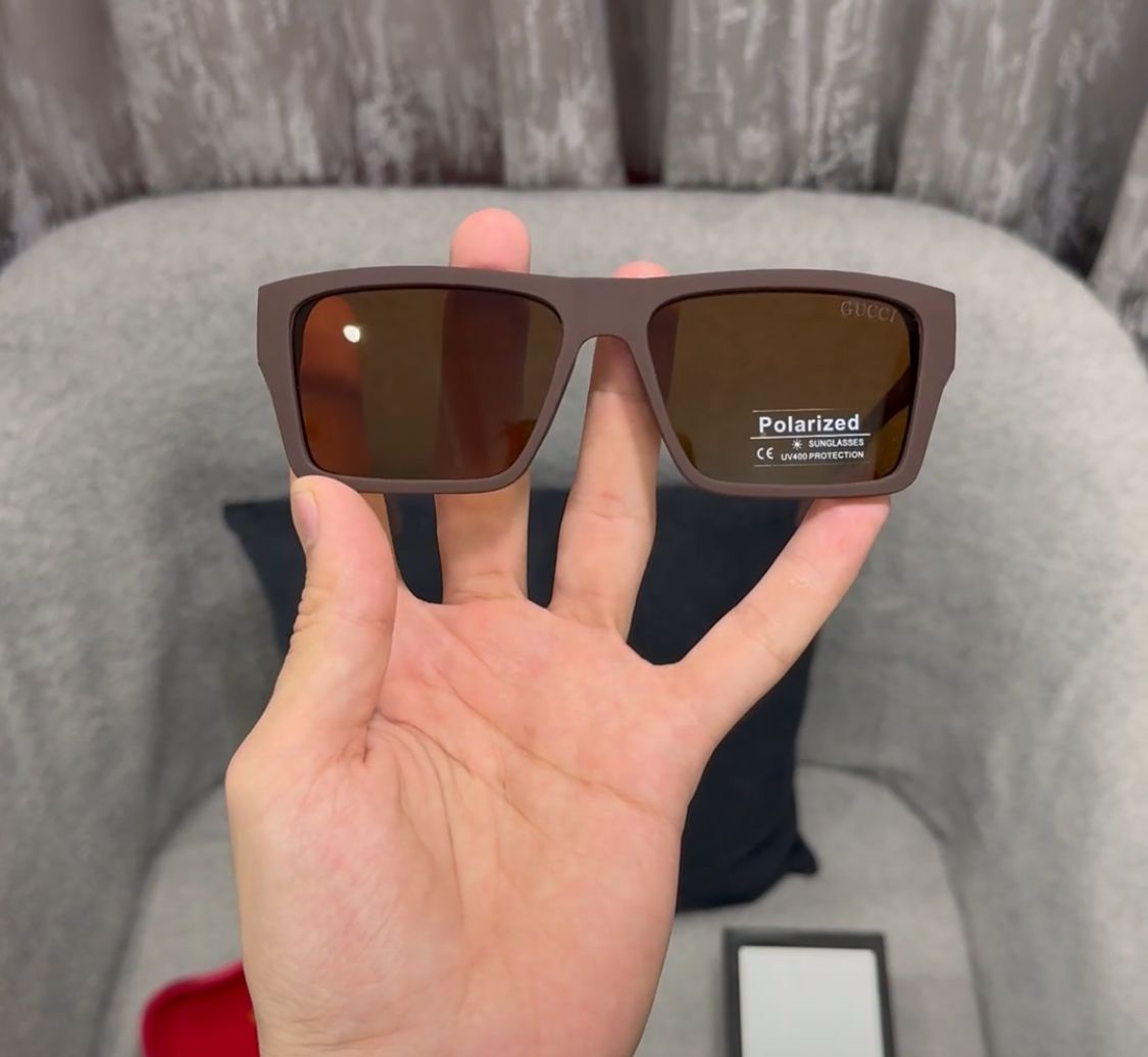 Gucci Stylish Brown Glass Men's And Women's Polarised Sunglass GC-5489