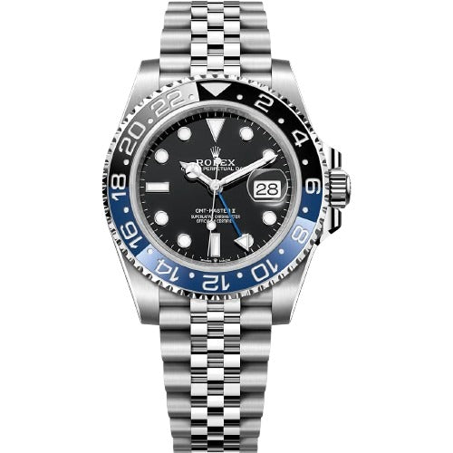 Rolex GMT-Master II Oyster Perpetual Bidirectional Rotatable Bezel Dual-Color Blue & Black Dial and a Jubilee bracelet Men's Watch RLX-GMT-5305