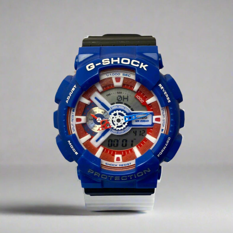 Casio G-Shock Resin Analog Digital Blue x Black Sports Men's Watch-GS-6453