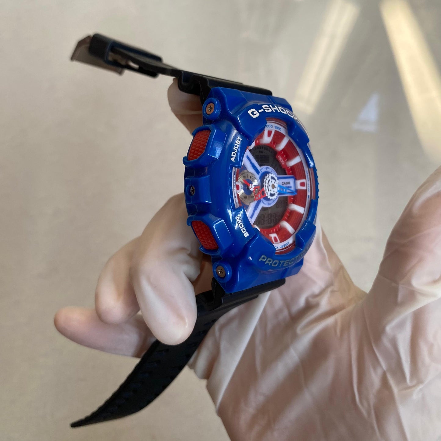 Casio G-Shock Resin Analog Digital Blue x Black Sports Men's Watch-GS-6453