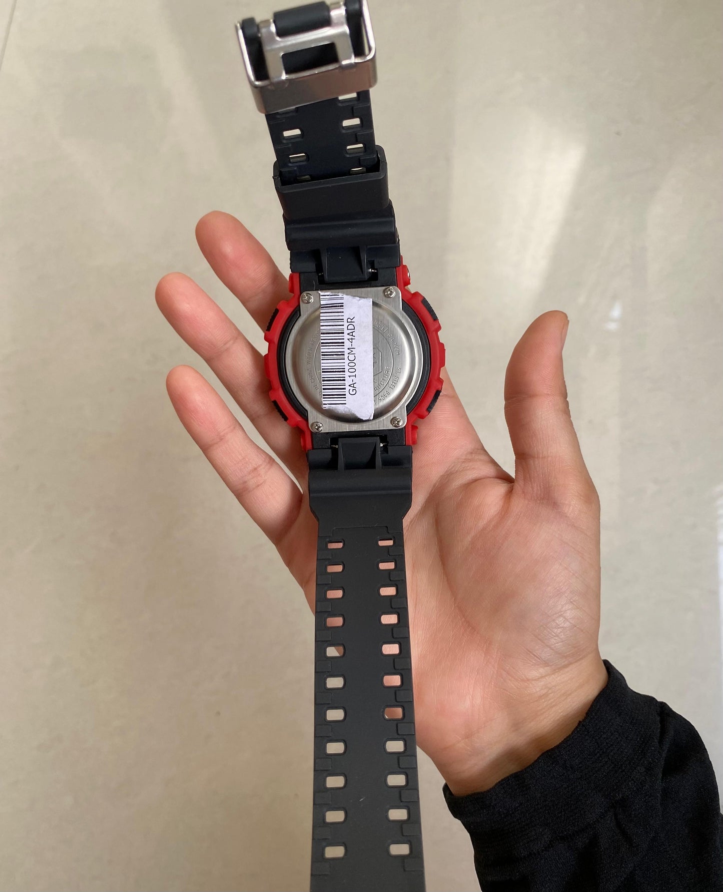 Casio G-Shock Resin Analog Digital Red x Black Sports Men's Watch-GS-6454
