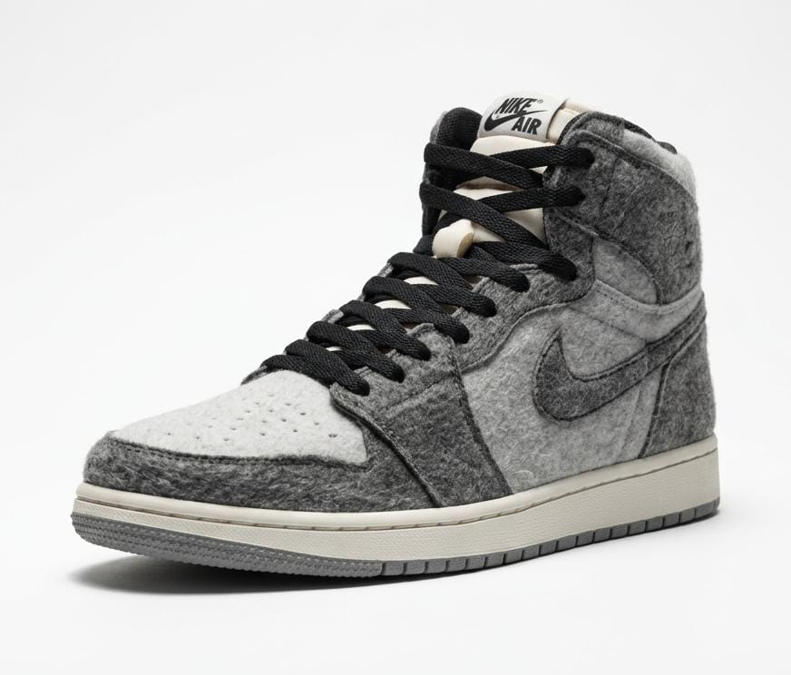 Air Jordan 1 Mid Light Smoke Grey Black White Shoes For Man And Boys 554724-092
