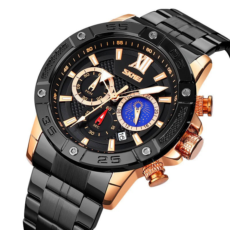 SKMEI Chronograph Black Dial Men's Watch SKMEI-9235