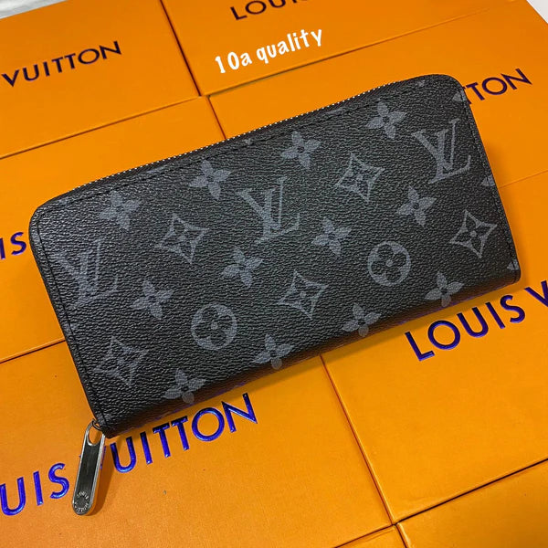 LV Premium Quality Women's Wallet Authentic Black and Blue Color With Brand Box Women's Or Girls Iconic Zip wallet - Classy Look And Best Quality Wallet LV-B05