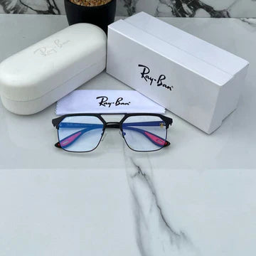 Rayban Stylish Clear Glass/Black Frame Men's And Women's Polarised Sunglass Heavy Quality RB-5492