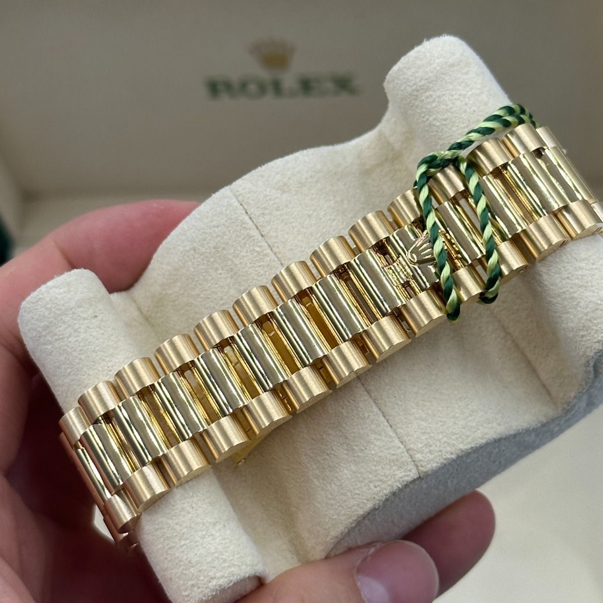 Oyster Perpetual Day-Date White Dial Men's Watch RLX-OYSTR-WG