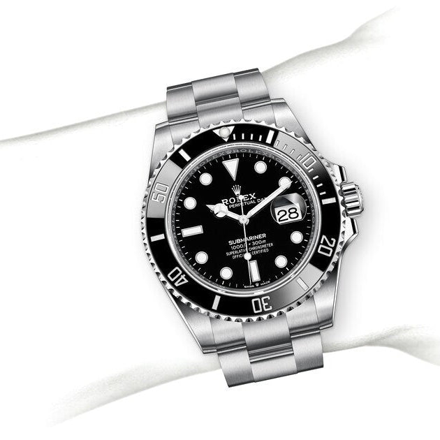 RLX Submariner Quartz Full Black Dial Metal Men's Watch - 116610Ln