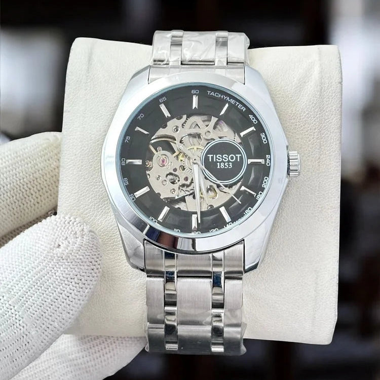 Tissot Black Skeleton Dial Automatic Men's Watch TS-6121