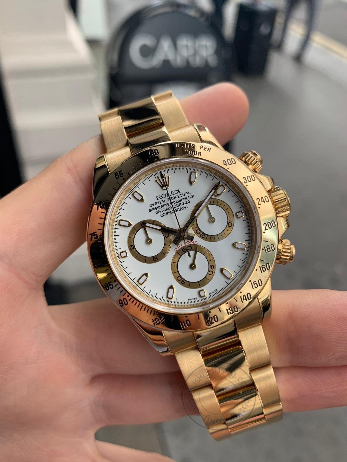 Daytona Gold White Dial Metal Men's Watch for Man RLX-GOLD