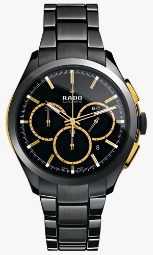 Rado Hyperchrome Chronograph Black Dial Date Men s Watch for Man Class Hopknock