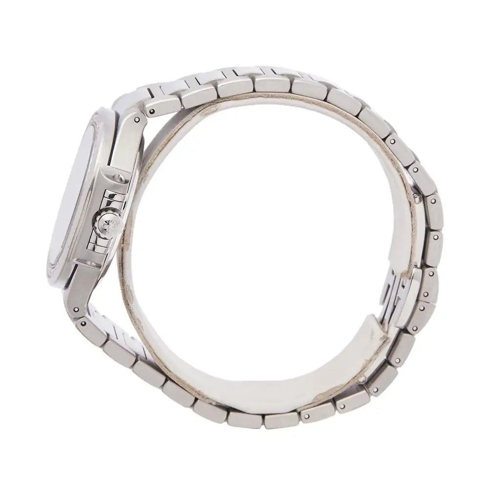 Patek Philippe Nautilus Diamond Bezel Black Dial Silver Strap Mad Watch Quartz Movement Dated Watch For Men's-Best Men's Collection PK-2139