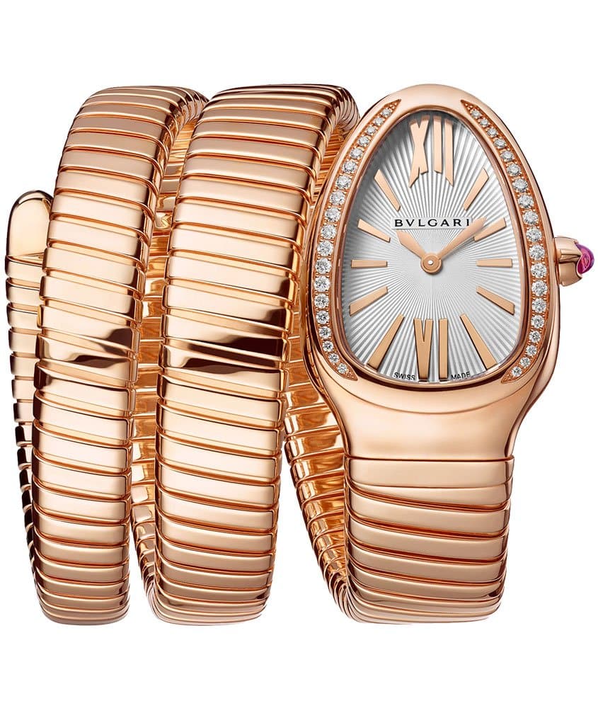 Serpenti Tubogas Analog Watch With Rose Gold Color Stainless Steel Case & Strap BV-101829