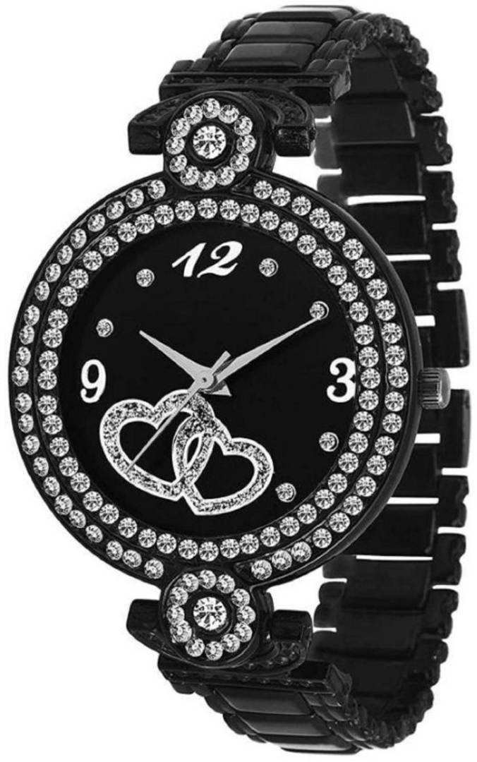 Black Fashion Italian Design Women Analog watch for Girls and Ladies Watch - For Women