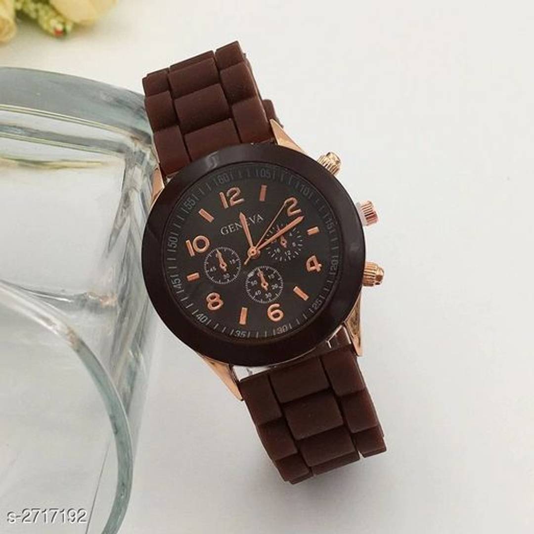 Women Rubber Strap Watch For Women
