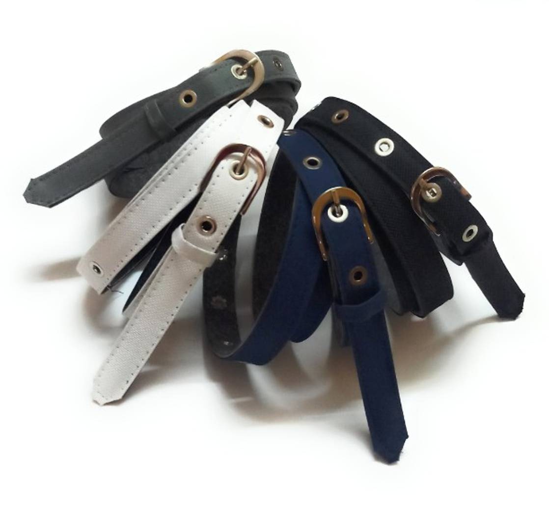 women denim material jeans belts 4 pcs combo black blue white grey