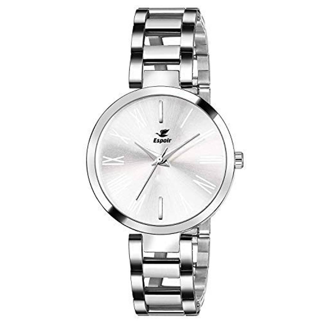Espoir Analog Stainless Steel White Dial Girl's and Women's Watch - ManishaWhite0507