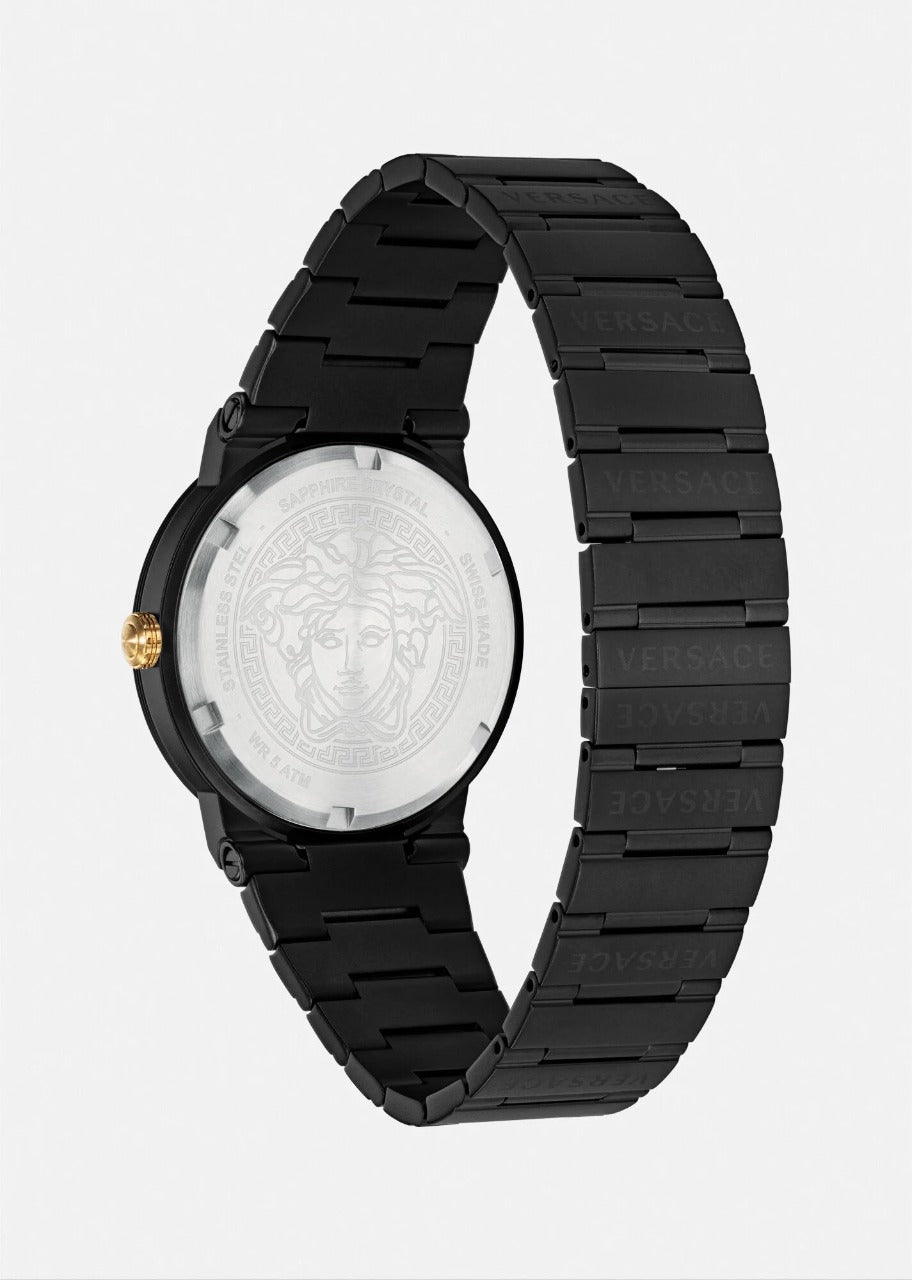Black Strap New Stylish Branded Women's Watch For Women And Girls Black Dial Rose Gold case Ver-831