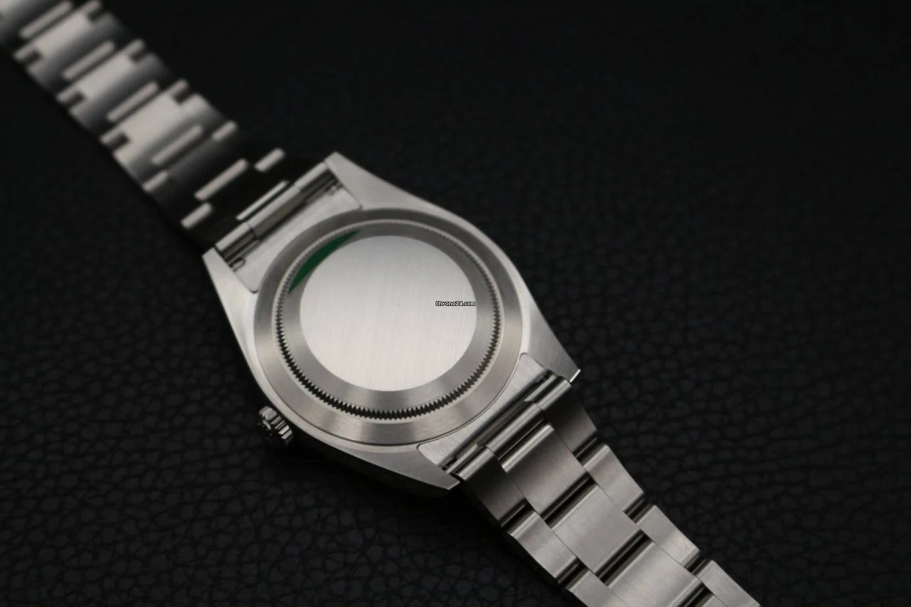 RLX Oyster Perpetual Silver Blue Dial Swiss Automatic Watch With Stainless Steel Strap Watch For Men's-Best For Formal Look RLX-11430