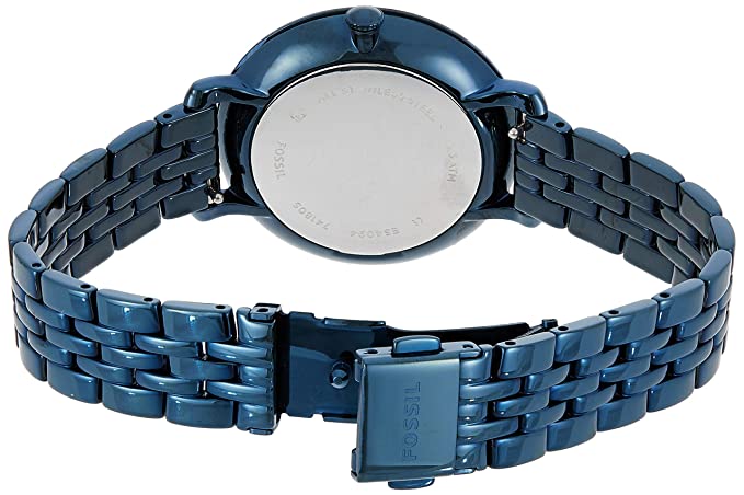 Brand Navy Blue Metal Strap Watch For Women's Or Girls Watch With Blue Case Classic Look Watch For Girls Es-9016 - Best For All Look