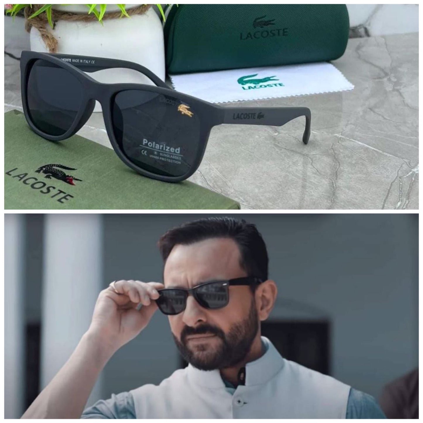 Black Color Glass Men's Women's Sunglass Best Casual Dress Sunglass Man Woman Or Girl LS-866 Black Bold Frame Sunglass