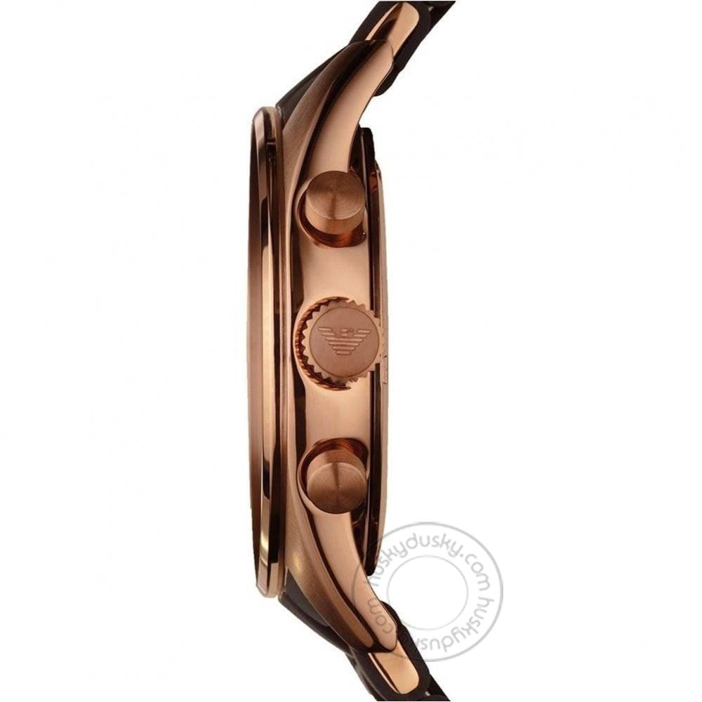 Chronograph Brown Silicone Men's Watch AR5890