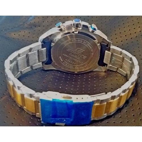 Casio Edifice Chronograph Black Dial Gold Metal Men's Watch Efr 540 GB