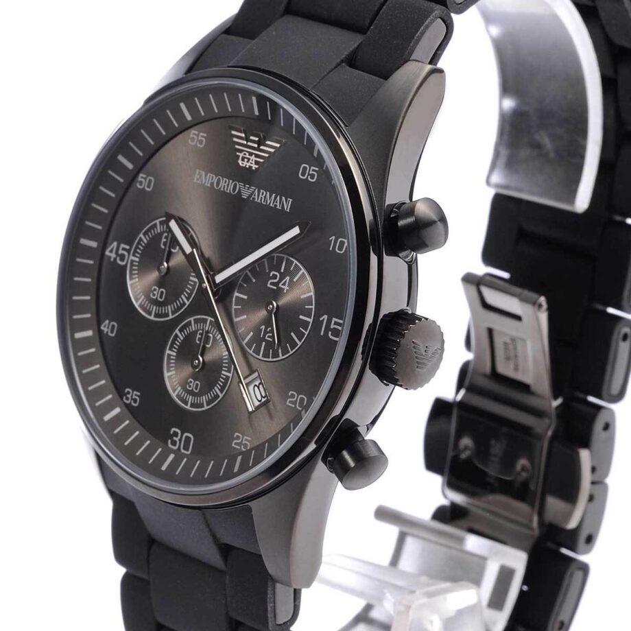 Chronograph Analog Full Black silicon Men's Watch for Man AR5889 Sale Gift