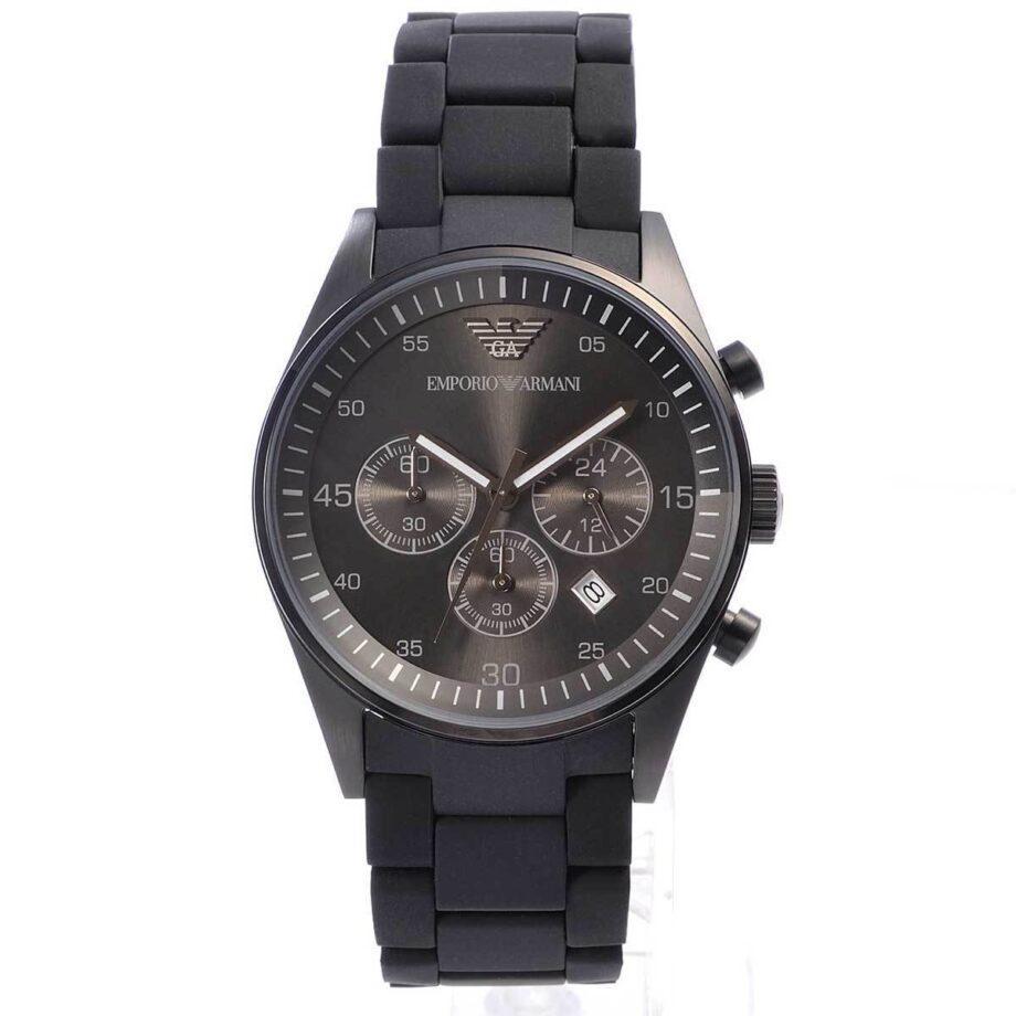 Chronograph Analog Full Black silicon Men's Watch for Man AR5889 Sale Gift