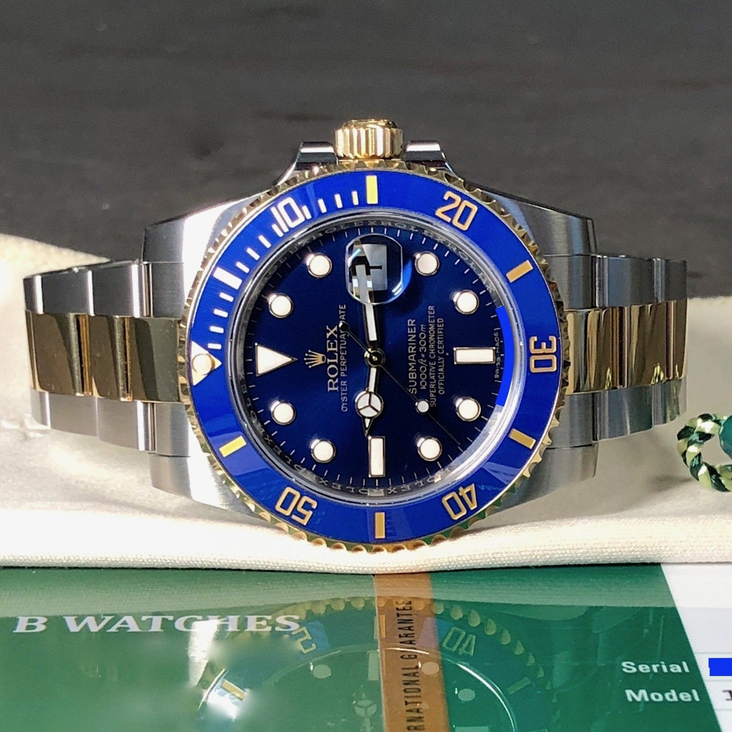 RLX Watches Submariner Automatic Silver Gold Blue Dial Metal Men's Watch for Man RLX-BLUE-SG Dual Tone