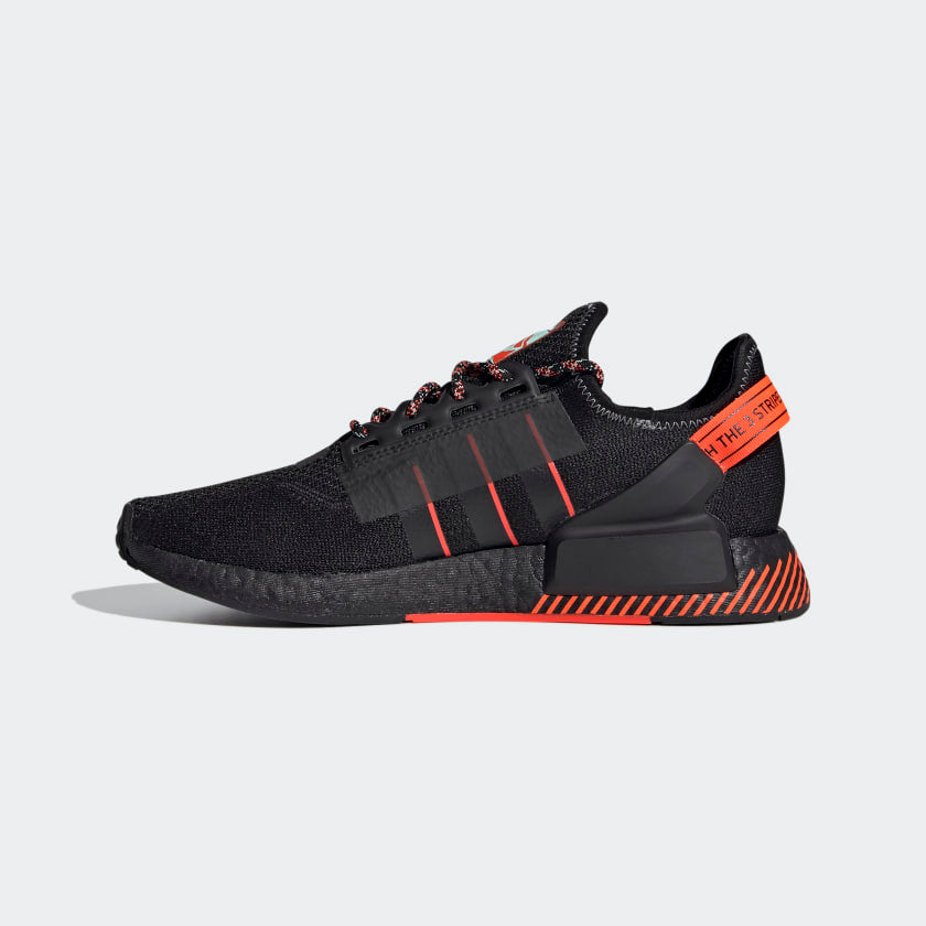 Adidas NMD R1 V2 'Black Solar Red' Running Shoes For Man And Women FW6409