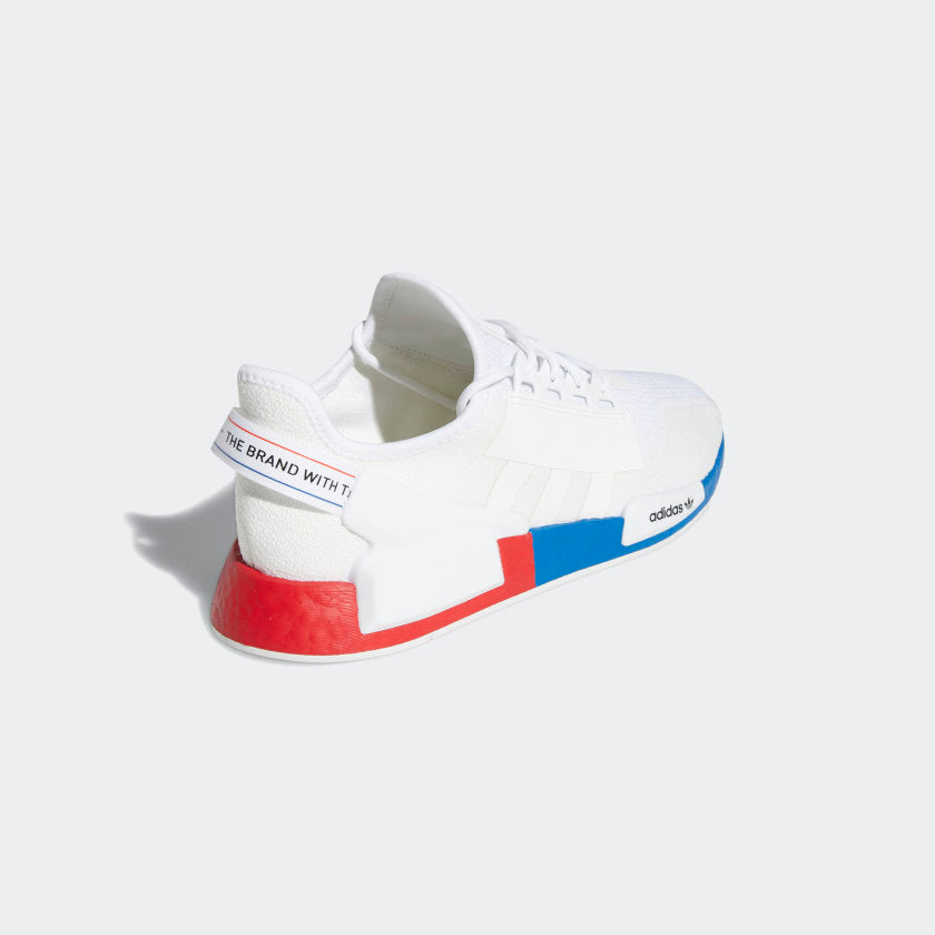 Adidas NMD R1 Boost V2 White Blue Red Shoes For Man And Boys FX4148