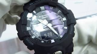 Casio G-Shock Analog Digital Black Belt Men's Watch For Man GA-810MMA-1ADR Silver Color Dial Day And Date Gift Watch