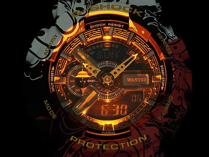 Casio G-Shock Analog Digital Adopts red, black and white Belt Men's Watch For ManGA-110JOP-1A4 Sports Multi Color Dial Day And Date Gift Watch