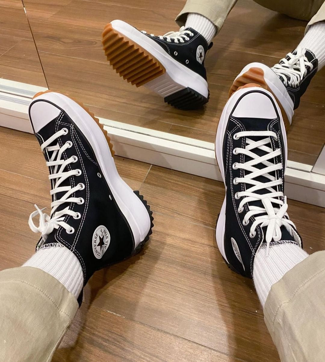 Converse All Star Men's Casual/Running Shoes Black And White Color High Ankle Shoes 166800C