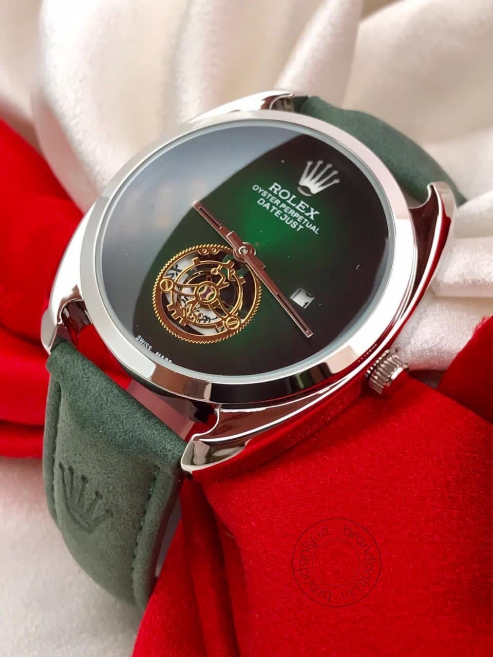 Rolex Oyster Perpetual Daytona Green Leather Men's Watch For Man