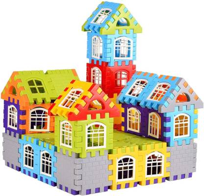 Best baby gift happy home/house educational learning toys(72 blocks+30 windows) (102 Pieces)
