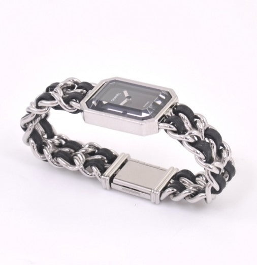 Silver And Black Strap New Stylish Branded Women's Watch For Women And Girls Black Color Dial CH-6586 Best Gift