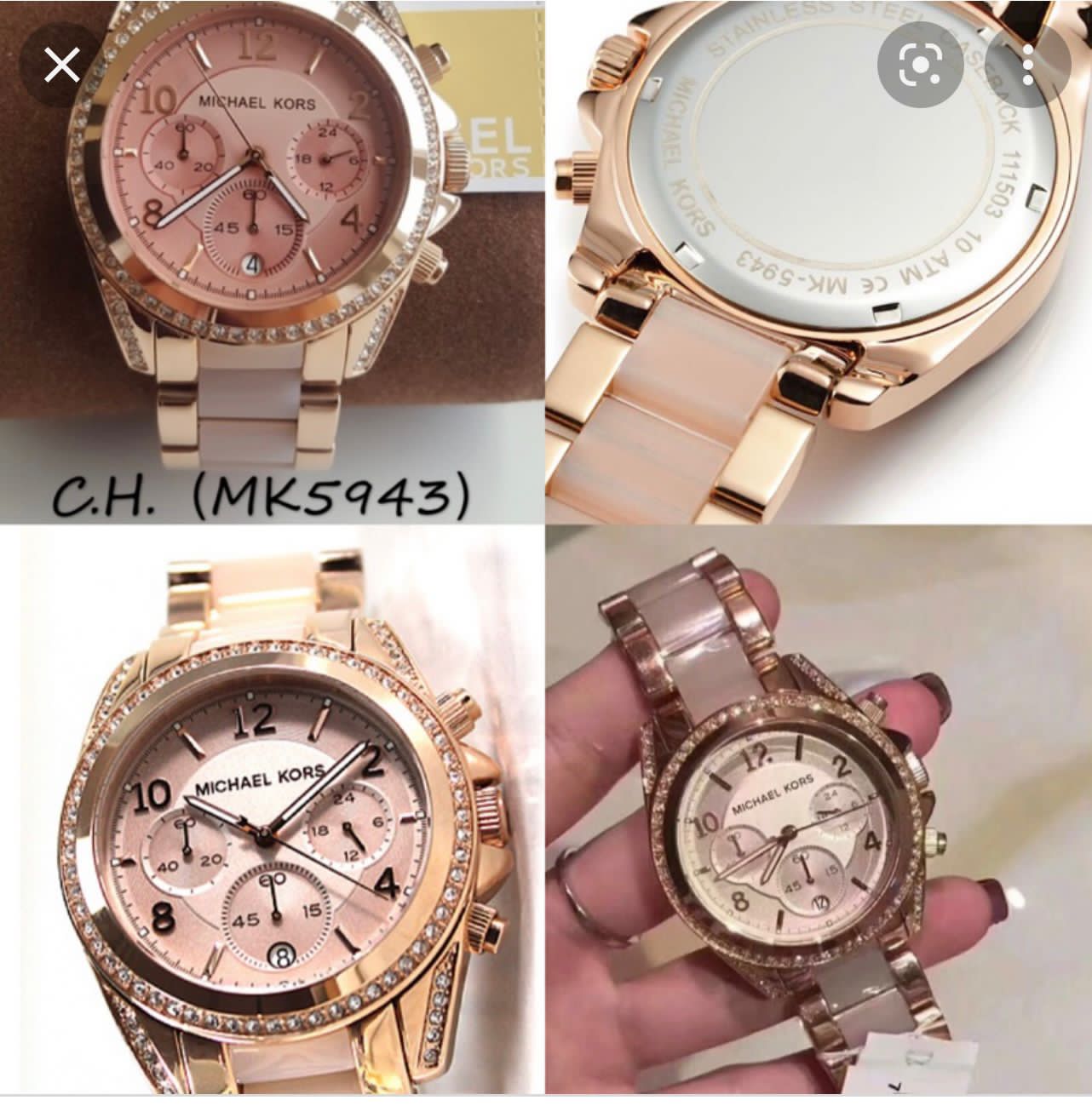 Cosmogragh Watch Rose Gold Case Pink Dial Multicolor Strap Watch For Women