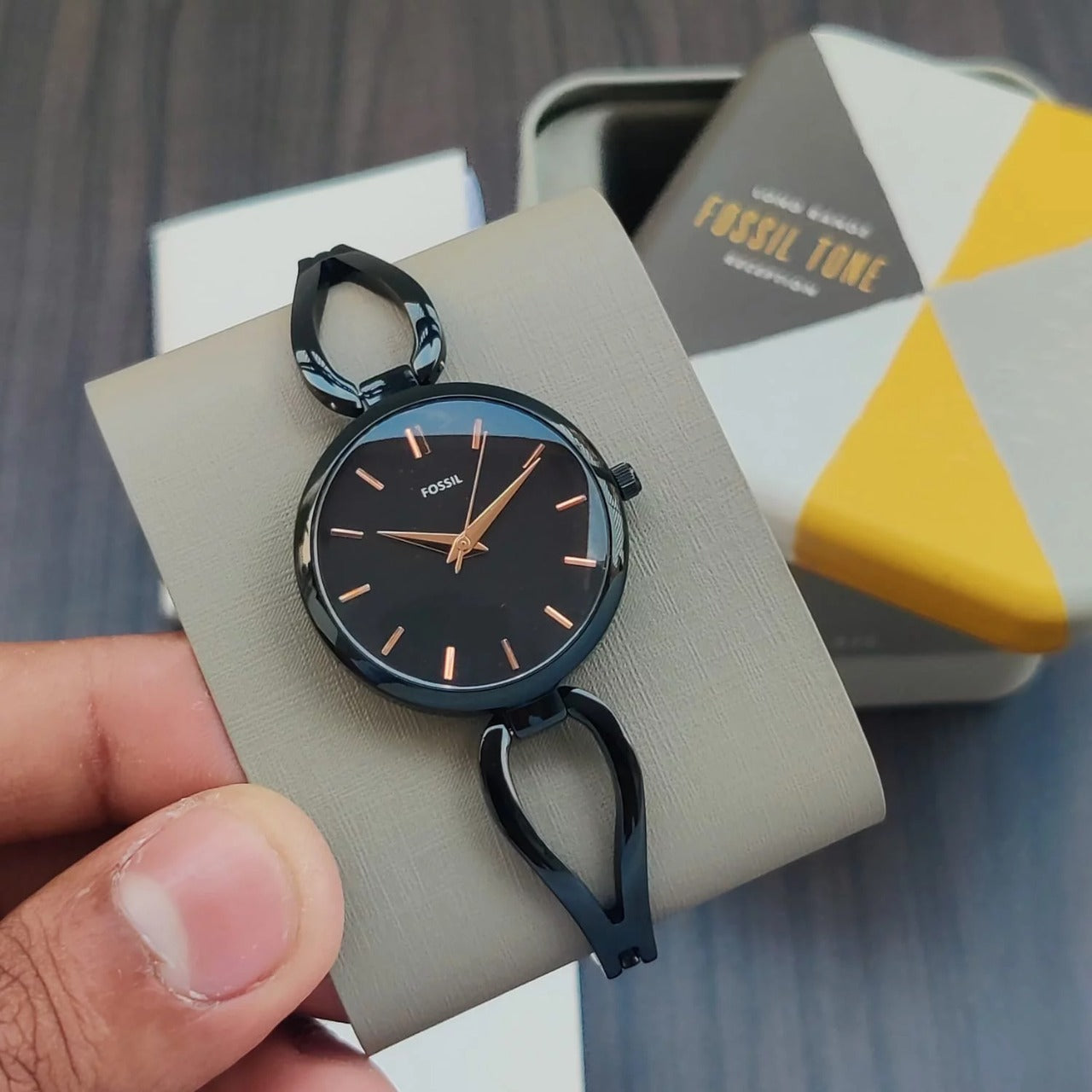 Women's Butterfly Style Watch In Black Color Strap With Black Dial Watch For Women's Or Girls- Best Gift For Her FS-7091