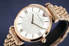 Watch Diamond And White Dial & Golden Color Strap For Women And Girls Armani Variants-Best Gift Ever AR-80368