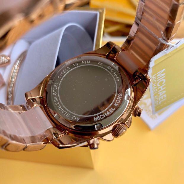 Cosmogragh Watch Rose Gold Case Pink Dial Multicolor Strap Watch For Women