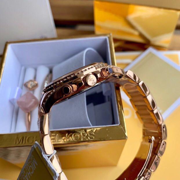 Cosmogragh Watch Rose Gold Case Pink Dial Multicolor Strap Watch For Women