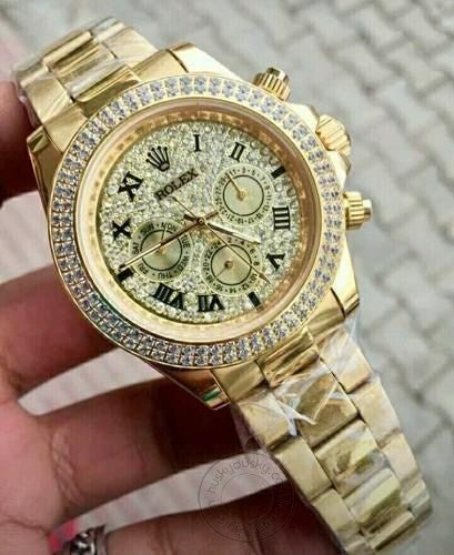 Diamond Luxury Men's Watch for Man RLX-ZOOM Quartz Gold Watch