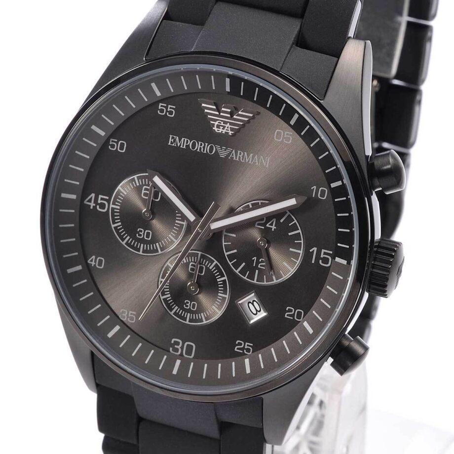 Chronograph Analog Full Black silicon Men's Watch for Man AR5889 Sale Gift
