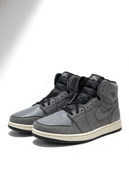 Air Jordan 1 Mid Shoes For Man White Shadow Grey Black Basketball Shoes 554724-073
