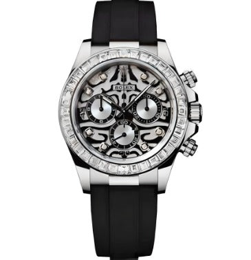 Chronograph Daytona Eye Of The Tiger Chronograph Quartz Silver Dial Chronometer Diamond Men's Watch TIGER-116589